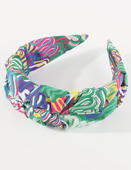 Floral Print Ruched Headband