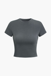 Solid Crop T-shirt