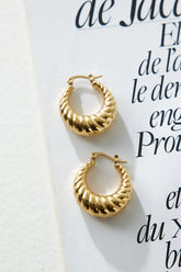 18k Gold Plated Need It Hoop Earrings Gold