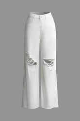 Ripped Wide Leg Jeans