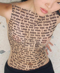 Mesh Letter Print Sleeveless Top With Gloves