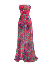 Meila Tropical Slit Maxi Dress