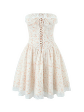 Daiana Floral Lace-Up Corset Dress