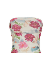 Sila Floral Mesh Tube Top
