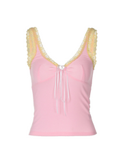 Lottie Lace Trim Bow Tank Top