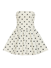 Elodie Polka Dot Strapless Mini Dress