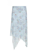 Liana Floral Asymmetric Mesh Skirt
