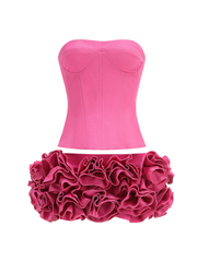 Inna Bloom Corset Mini Dress in Pink