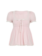 Honey Lace Trim Baby Tee