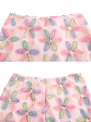 Drea Floral Embroidered Mini Skirt