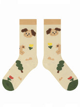Cute Cartoon Kitty Pattern Cotton Socks