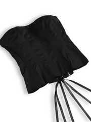 Inna Bloom Corset Skirt Set in Black