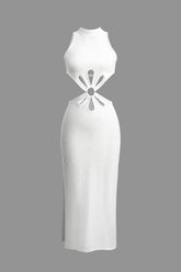 Hollow Out Slit Sleeveless Maxi Dress