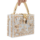 Studded Square Clutch Bag