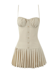 Ina Pleated Mini Dress