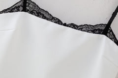 White And Black Two-Tone Mini Dress