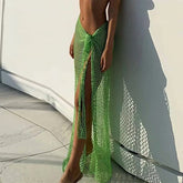 Asymmetrical Hem Lace Mini Skirt