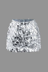 Sequin Mesh Mini Skirt
