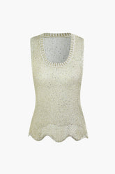 Sleeveless Open Knit Top