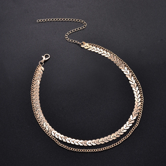 Double Layers Snake Arrow Choker Necklace