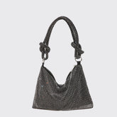 Black Rhinestones Evening Clutch Bag