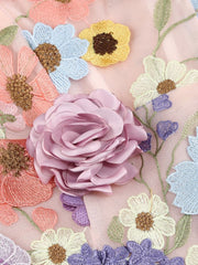 Belen Floral Mini Dress in Pink