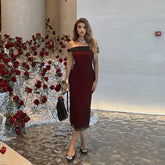 One-Shoulder Mesh Contrast Color Dress