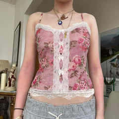 Jizelle Lace Trim Floral Top