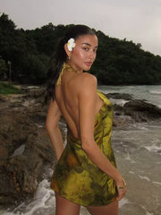 Matilda Backless Halter Mini Dress