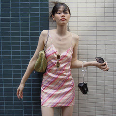 Lawren Striped Mini Dress