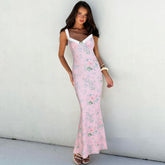 Iris Floral Fishtail Maxi Dress