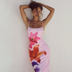 Griffin Floral Maxi Dress in Pink
