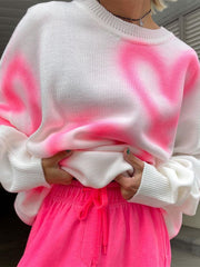 Loose casual printing knitted Sweatshirt