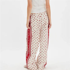 Floral High Waist Elastic Palazzo Pants