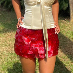 Sequin Mini Skirt �A-Line Sparkle Look