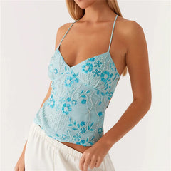 Sequin V-Neck Cami Top �Shiny & Stylish Fit
