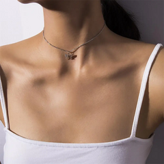 Golden Fluttering Butterfly Earrings and Necklace Set