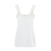 Mini Dress with Floral Strap Details
