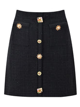 Knit Brooch Short Sleeve Top And Mini Skirt