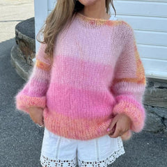 Striped Fuzzy Sweater