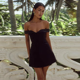 Off Shoulder Twisted Mini Dress