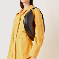Black Moon Bag With A Ring Strap