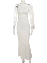 One Shoulder Tie Up Maxi Dress