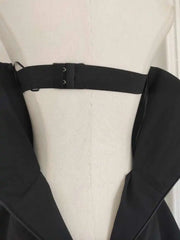 Back Diamond Stones Flare Strapless Mini Dress