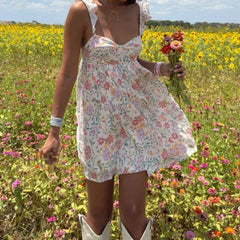 Ruffles Strap BabyDoll Mini Dress