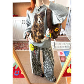 Dog Fuzzy Print Sweatshirt