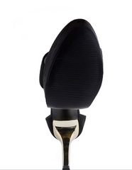 Black Stiletto Heels With Gold Ankle Straps