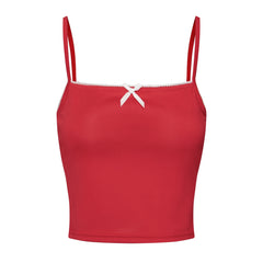 Lace Trim Two Tone Cami Top