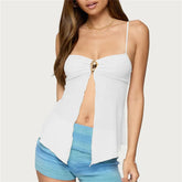 Mesh Cami Slit Top