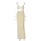 Mesh Cami Top Slit Cami Maxi Dress